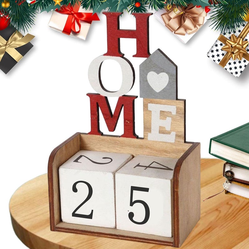 woobles Holiday Countdown Calendars - Women DIY Christmas Countdown Calendar Decor with Wood Blocks - Tabletop Ornaments Advent Calendar for Offices, Rooms - Image 5